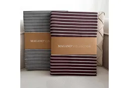 MAGANO Spannbettlaken, Luxus Streifen Bettlaken aus Bambus & Baumwolle Satin, Gummizug: rundum, 400 TC Luxusqualität, Hypoallergen, Thermoregulierend – Produktbild 1 von 1