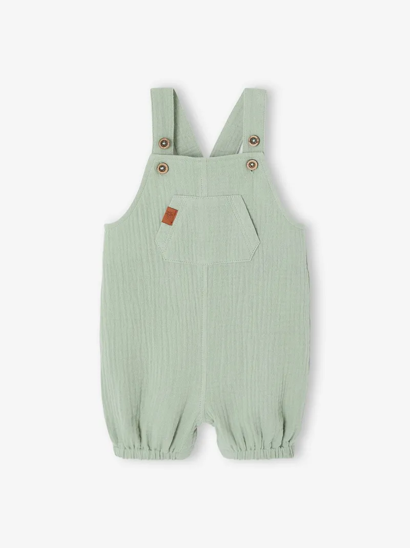 Vertbaudet Baby Latzhose für Neugeborene, Aqua, – Produktbild 1 von 4
