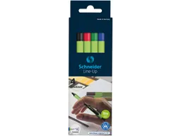 Schneider 4 Schneider Fineliner 'Line Up' farbsortiert – Produktbild 1 von 1