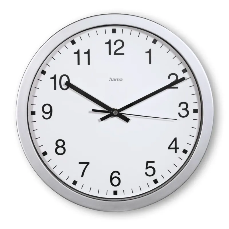 Hama Hama Wanduhr "Mallorca", Ø 30 cm, Silber, – Produktbild 2 von 4