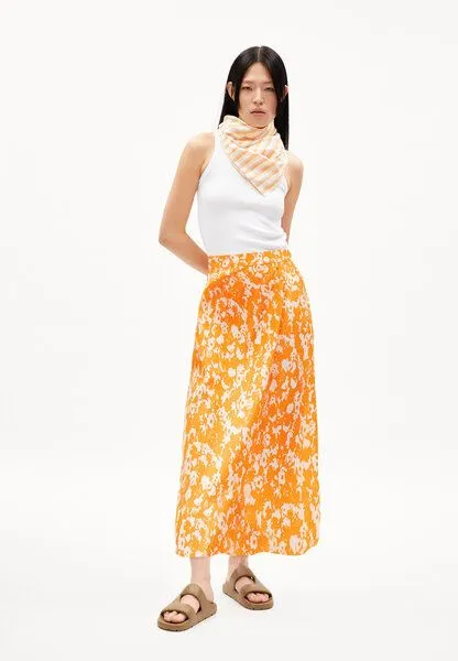 ARMEDANGELS ARMEDANGELS SAALANJA MANGORANGE - Damen Webrock Regular Fit aus TENCEL Lyocell, Mangorange, – Produktbild 4 von 4
