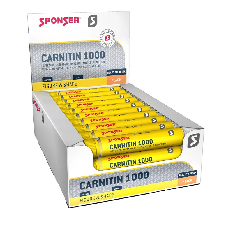 SPONSER Carnitin 1000 - Pfirsich (30 x 25ml) – Produktbild 1 von 1
