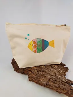 MelaDi Meladi Accessoire-Taschen aus Biobaumwolle - Größe L Fisch – Produktbild 1 von 1