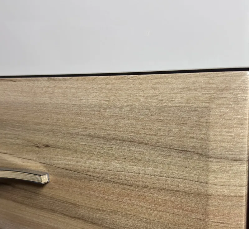 OTTO home Nachtkommode Gala, beige hochglänzend UV lackiert und melaminbeschichtet, kratzfest (Soft-Close Funktion, Maße: B/T/H 57/41/41cm), mit 2 Schubladen, klassische Rahmenoptik, FSC-zertifiziert, Beige, – Produktbild 1 von 5