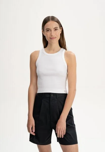 MELA Cropped Ripp Tanktop Style PRISHA | von MELA | Fairtrade & GOTS zertifiziert, Weiss, – Produktbild 1 von 4