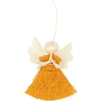 El Puente El Puente Deko-Anhänger "Engel" | Fair Trade & Handmade aus Philippinen, Natur,orange, – Produktbild 1 von 1