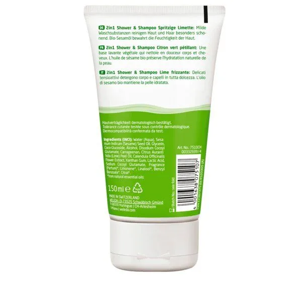 Weleda Weleda Kids 2in1 Shower & Shampoo Spritzige Limette 150 ml – Produktbild 2 von 4