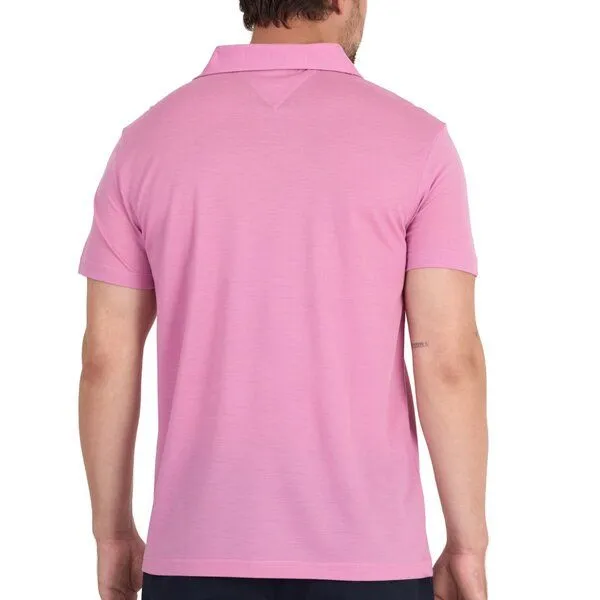 Woolona Woolona Merino Casual Herren Polo-Shirt - 100% Merinowolle, Pink, – Produktbild 3 von 4