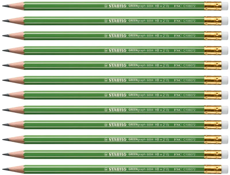 Stabilo Stabilo Bleistift 'GREENgraph' mit Radierer – Produktbild 1 von 3