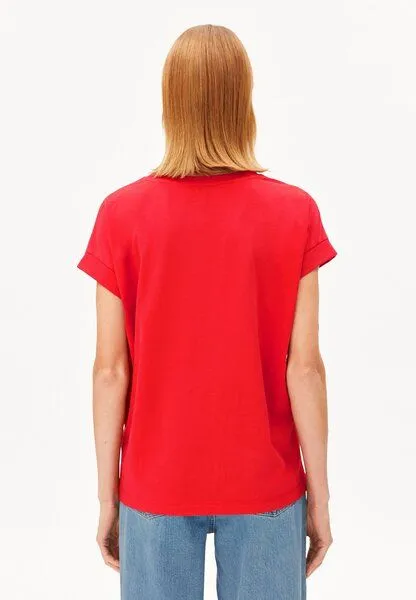 ARMEDANGELS ARMEDANGELS IDAARA Damen T-Shirt aus Bio-Baumwolle, Mars red, – Produktbild 2 von 4