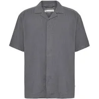 KnowledgeCotton Apparel KnowledgeCotton Apparel Lockeres Kurzarmhemd MOSS aus Ecovero und Bio-Leinen, Green, – Produktbild 1 von 1