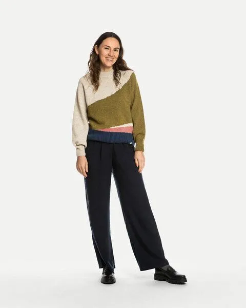 MATONA Matona Pullover | Raglan Sweater | aus Wolle und Baumwolle | GOTS-zertifiziert, Horizon multicolor, – Produktbild 3 von 4