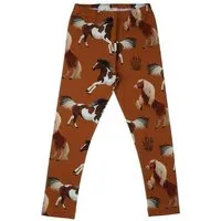 Walkiddy Leggings Braun Pferde-Allover Bio-Baumwolle GOTS – Walkiddy – Produktbild 1 von 1