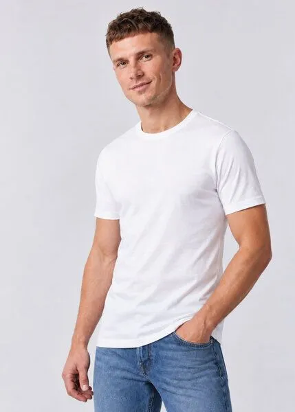 COREBASE COREBASE T-Shirt aus 100 % Bio-Baumwolle, 300 g/m², Weiss, – Produktbild 6 von 7
