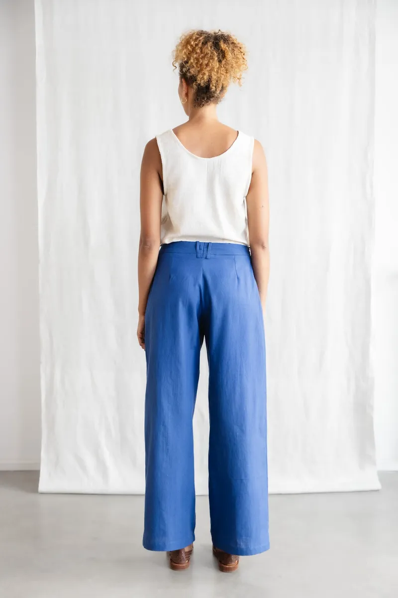 Jyoti - Fair Works Jyoti - Fair Works Damen vegan Hose Meghana Kobaltblau, Dunkelblau, – Produktbild 1 von 2