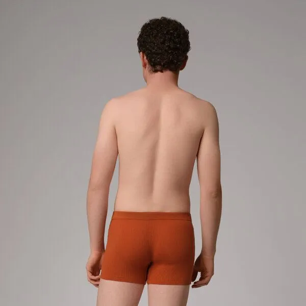 comazo|earth comazo|earth Fairtrade Trunks Single Jersey mit Nadelzug | GOTS zertifiziert, Zimt, – Produktbild 3 von 4