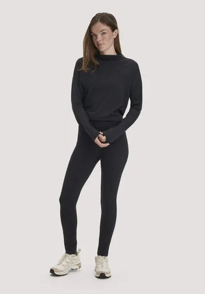 hessnatur hessnatur Leggings Medium Cut ACTIVE FUNCTIONAL aus Bio-Merinowolle und Bio-Baumwolle, Schwarz, – Produktbild 5 von 7