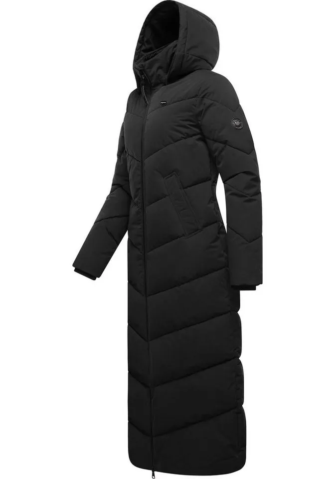 ragwear ragwear Wintermantel Rebelka Extralong wasserdichter Winterparka mit abnehmbarer Kapuze, Schwarz, – Produktbild 2 von 4