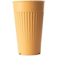 reMAIN reMAIN MAINcup - 4 St. nachhaltige Mehrweg-Trinkbecher 400 ml aus recyceltem Kunststoff – Bruchfest, Spülmaschinenfest & Stapelbar – Perfekt für Cocktails, Kinder, Gastro & Outdoor, Sonnengelb, – Produktbild 2 von 3