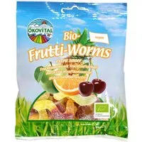Ökovital ÖKOVITAL Vegane Bio-Fruchtgummi "Frutti-Worms", 80 g – Produktbild 1 von 1