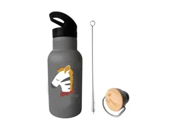 Kikadu Kikadu Kinder Edelstahl Trinkflasche Zebra Maße 20 x 7 cm, 350 ml – Produktbild 1 von 1