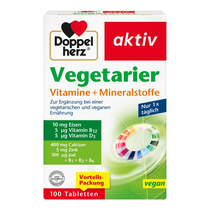 Doppelherz Doppelherz aktiv Vegetarier Vitamine + Mineralstoffe – Produktbild 1 von 1