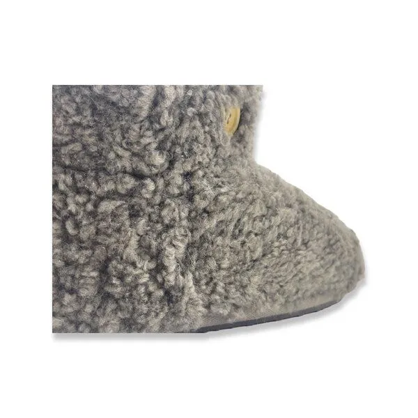 thies Home Stiefel aus Teddy-Schaffell "thies Shearling Boot", Elephant grey (grau braun), – Produktbild 4 von 4