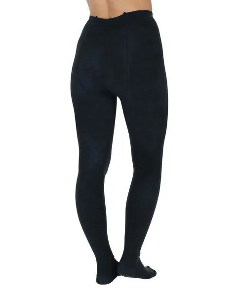 grödo grödo Damen Fein Strumpfhose Blickdicht Bio Baumwolle mit Elasthan, Brombeer, – Produktbild 4 von 4