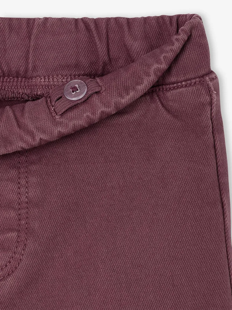 Vertbaudet Weite Mädchen Hose mit Dehnbund BASIC, Dunkelviolett, – Produktbild 2 von 3