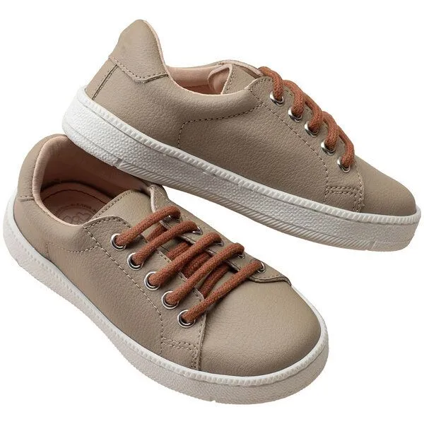 Pololo Pololo Sneaker aus Kaktus-Leder-Imitat vegan, Beige, – Produktbild 2 von 2