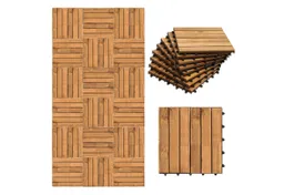 Clanmacy Holzfliesen 11-110 Stück erhältlich Terrassenfliesen, Akazien-Holz, Garten - 22st, 22er Set, 22 St., 30x30cm = 1qm pro Fliese, rutschfest, Stecksystem, langlebig – Produktbild 1 von 1