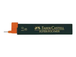 Faber-Castell 12 Faber-Castell Ersatzmine für Druckbleistifte "Super-Polymer" 1 mm B – Produktbild 1 von 1