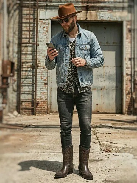 Will's Vegan Shop Will's Vegan Shop Westernstiefel Herren, Schwarz, – Produktbild 2 von 2