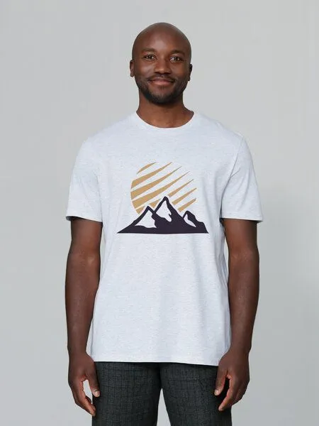 watapparel watapparel T-Shirt Unisex Mountain and Sun, Cool heather grey, – Produktbild 2 von 2