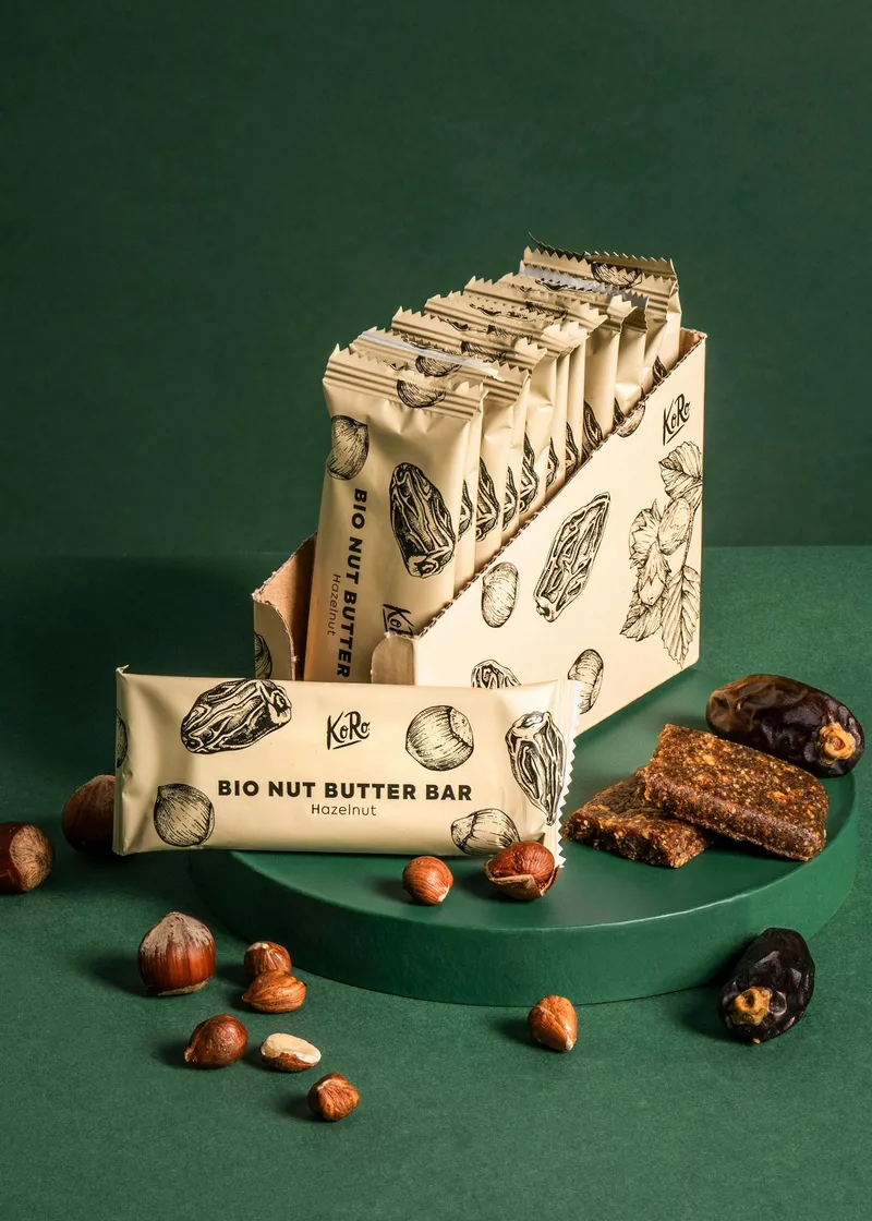 KoRo Bio Nut Butter Bar Hazelnut 12 x 30 g – Produktbild 1 von 5