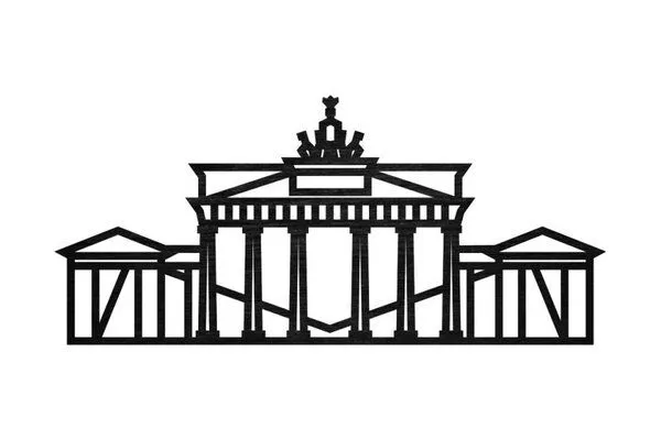 BeWooden BeWooden Wanddekoration aus Holz - Brandenburger Tor Siluette – Produktbild 1 von 2