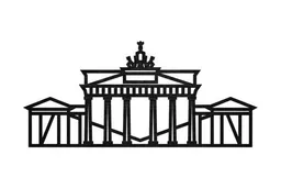 BeWooden BeWooden Wanddekoration aus Holz - Brandenburger Tor Siluette – Produktbild 1 von 1