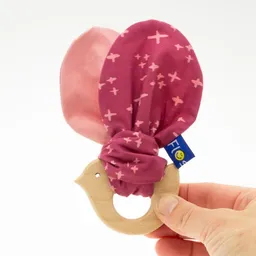 Flosinn Flosinn Knisterohren Baby mit Beißring Vogel Bio-Greifling – Produktbild 1 von 1