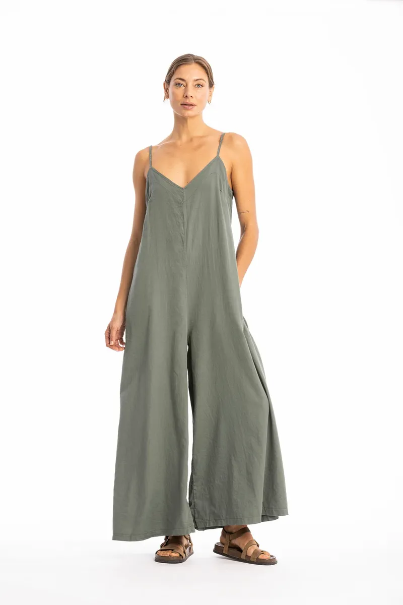 RAVENS VIEW IBIZA RAVENS VIEW IBIZA Damen vegan Jumpsuit Kiera Olivgrün, Olivgrün, – Produktbild 2 von 2
