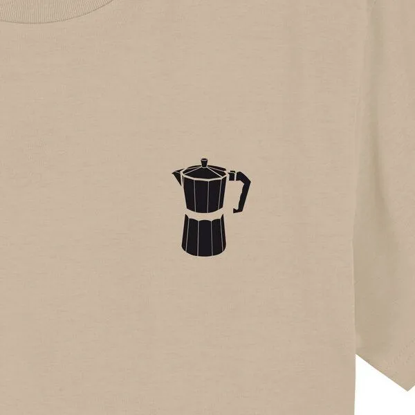 Spangeltangel Spangeltangel T-Shirt Coffee, Addict, Kaffee Shirt für Männer, Brustprint, Beige, – Produktbild 2 von 3