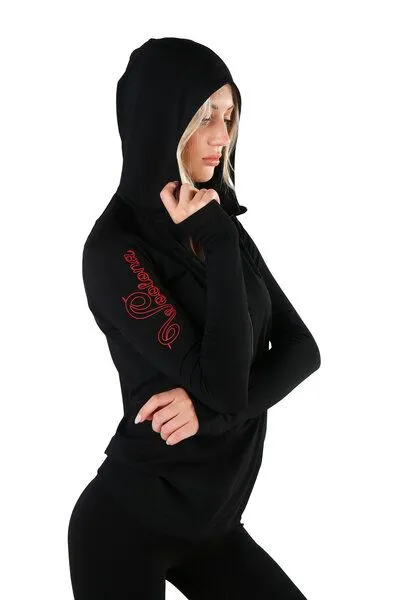 Woolona Woolona Sport Hoodie - DOCCA - Nahtlos (Zip), Schwarz, – Produktbild 2 von 2