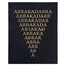 Veskor Cassiopeia Veskor Cassiopeia ABRAKADABRA magischer Linoldruck | 30 x 40 cm | Gold auf Schwarz – Produktbild 1 von 1