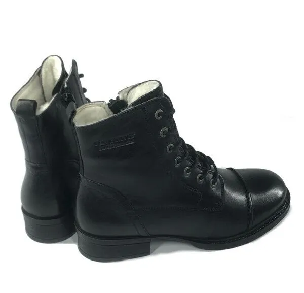 Ten Points Ten Points gefütterte Schnürstiefel, Pandora Boots, vegetabil gegerbtes Leder, Schwarz, – Produktbild 7 von 8