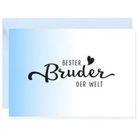 Bow & Hummingbird Bow & Hummingbird Mini-Grußkarte Bester Bruder – Produktbild 1 von 1