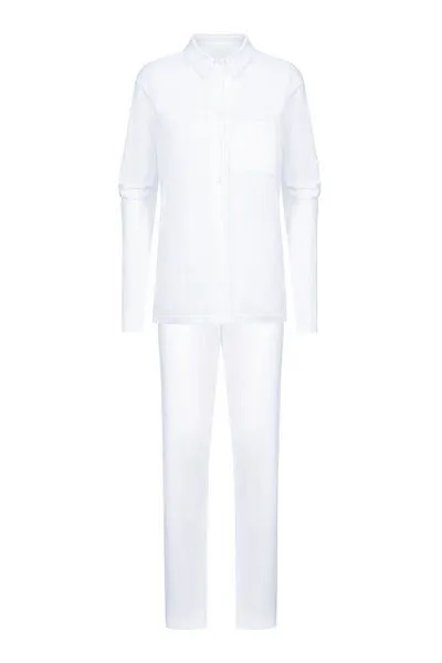 mey Mey Schlafanzug-Set / Pyjama "Malea" Bio-Baumwolle, Weiss, – Produktbild 3 von 3