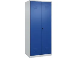 C+P C+P Wäsche-/Garderobenspind Classic PLUS, 2 Abteile, 1850x800x500mm, Lichtgrau/Enzianblau – Produktbild 1 von 1