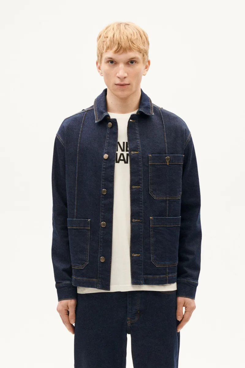 thinking mu Thinking MU Herren vegan Jacke Gus Denim Dunkelblau, Extra dunkelblau, – Produktbild 2 von 2