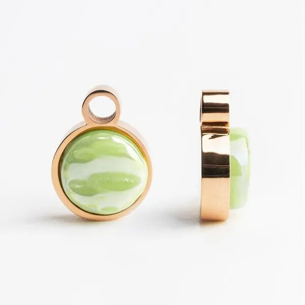 ALEXASCHA ALEXASCHA Anhänger für Ohrringe | Mix & Match Charms | Roségold, Limettengrün, – Produktbild 1 von 4