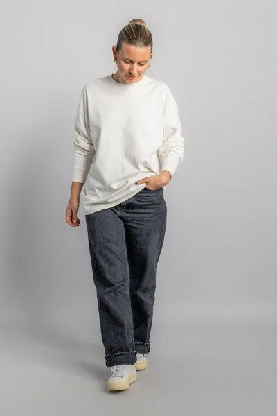 DIRTS dirts Recycled Cotton Longsleeve, Off-white, – Produktbild 3 von 4
