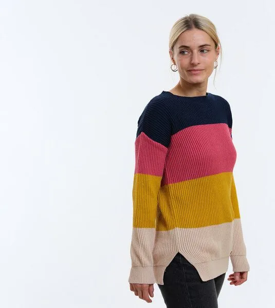 Gary Mash GARY MASH Strickpullover Peyla aus Biobaumwolle, Streifen beere (mehrfarbig), – Produktbild 1 von 4